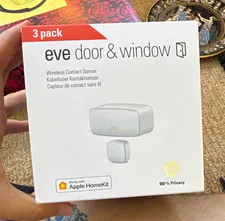 Eve Door & Window Wireless Door/Window Sensor 3-Pack, Apple HomeKit, White