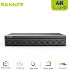 SANNCE 8CH 8MP NVR 4K PoE AI Motion Network Video Recorder for Security System