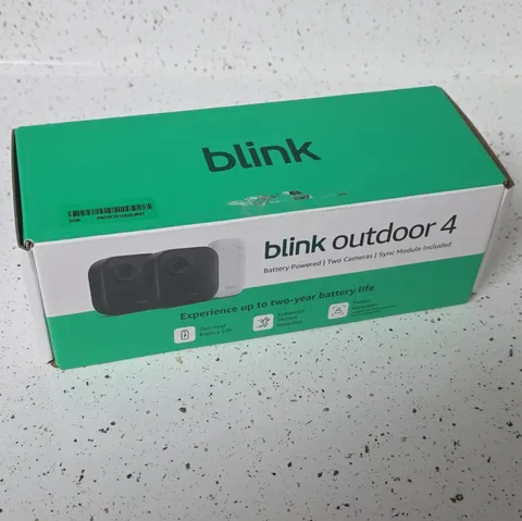 Blink Outdoor 4 2-Cam Kit Wireless Wi-Fi 1080p Battery Alexa Sync Module