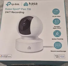 TP-LINK Kasa Spot 2K Pan/Tilt Wi-Fi Indoor Cam 24/7, Night Vision KC410S