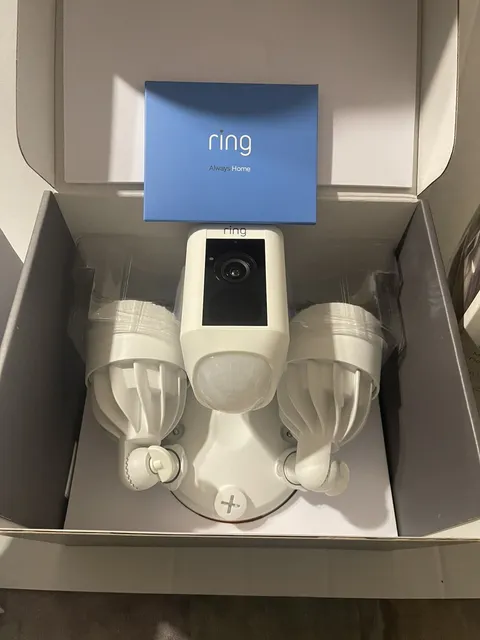Ring Floodlight Cam Wired Plus w/ Chime Pro 2nd Gen Smart Security Camera System