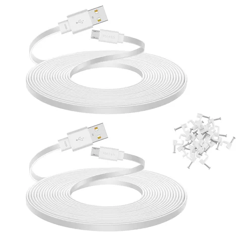 Smays 2-Pack 25 Ft Extension Cable for WYZE Cam V4, WYZE Cam V3 and V3 Pro Camer