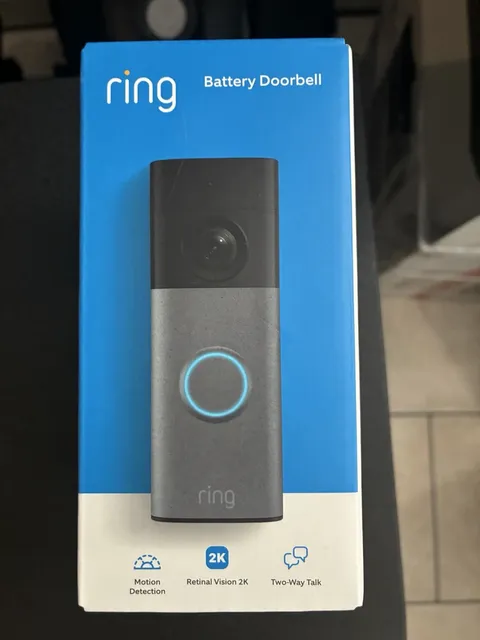 Ring Battery Doorbell 2nd Gen (newest model) 2K Speckled Gray [NEW]