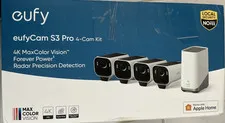 eufy eufyCam S3 Pro 4K Solar Cameras Wireless Security Kit MaxColor Night Vision