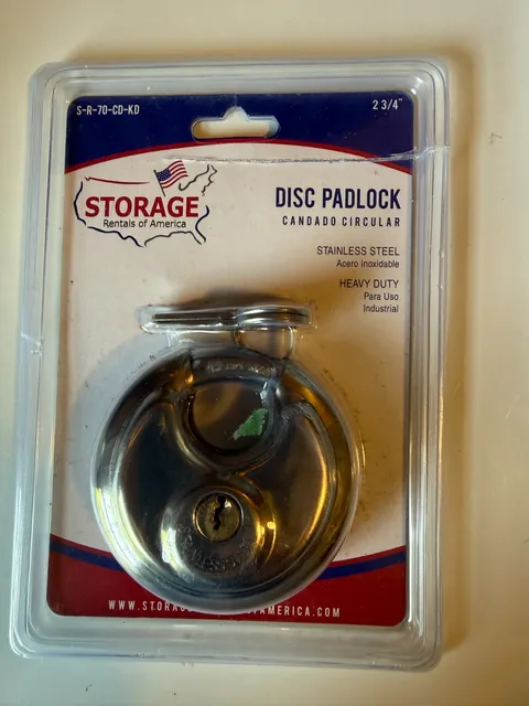 Disc Padlock Storage Rentals Of America Stainless Steel Heavy Duty 2-3/4 Sealed