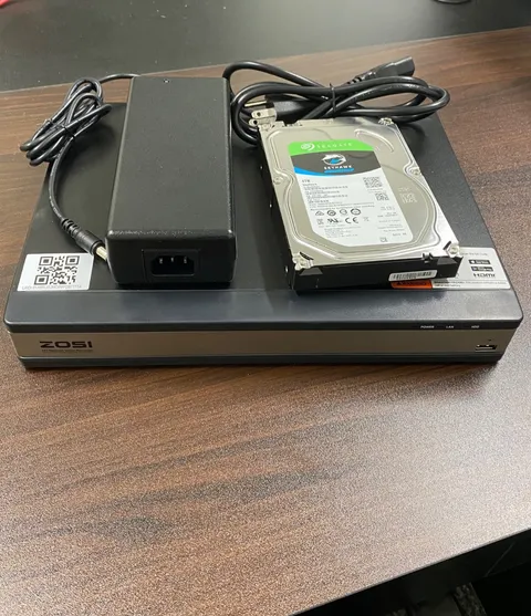 ZOSI 4K 1CH PoE NVR Recorder 2TB HDD Record Playback Remote View IP