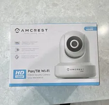 Never opened Amcrest 1080p Pan/Tilt Wi‑Fi Indoor IP Camera Night Vision White