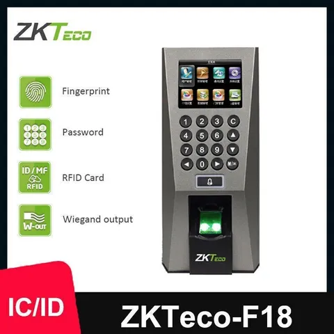 ZKTeco F18 Biometric Fingerprint Time Attendance & Door Access Control System