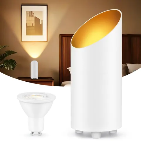 GeyouLux Uplighting Indoor, 7W Floor 8.23" H x 3.5" W x D, White 1 Pack