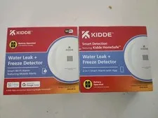 Kidde Smart Water Leak and Freeze Detector WiFi Alexa Google 60WLDR-W Lot Of 2