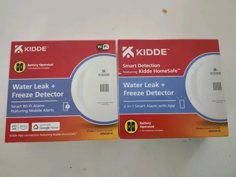 Kidde Smart Water Leak and Freeze Detector WiFi Alexa Google 60WLDR-W Lot Of 2