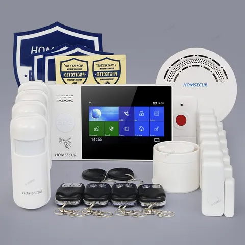 HOMSECUR Wireless WIFI 4G Home Burglar Intruder Alarm System+4*PIR+Door Sensor