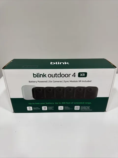 Blink Outdoor 4 XR , 6  Camera System w/Sync Module Included - New Sealed
