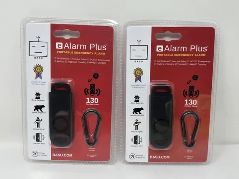 (LOT OF 2) BASU eAlarm Plus 130db Portable Emergency Alarm RC1BL - New & Sealed