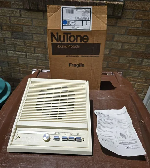 Nutone Scovill IS-408L 8" Inside Speaker 406 Intercom System Adobe White - NOS