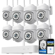 Wireless Security Camera System,Color Night Vision Wireless Security Camera O...