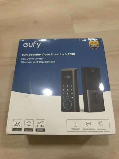 Eufy Security 3-in-1 Video Smart Lock E330 2K Camera, Fingerprint Doorbell