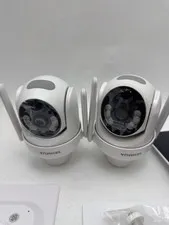 SEHMUA 2K Solar Security Cameras Wireless Outdoor, 2 Pack 360° View -  White