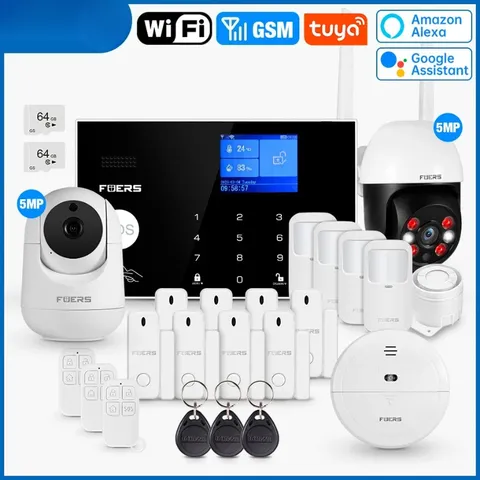 WIFI Alarm System Wireless Home Burglar Security Alarm System APP Control Siren