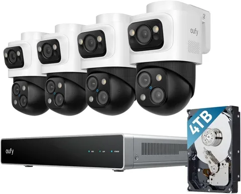 eufy 4K NVR System S4Max TripleLens Bullet-PTZ 24/7 Recording Smart Video Search