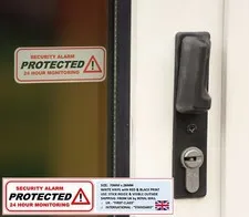 4 x PROTECTED WINDOW STICKERS SECURITY ALARM 24H MONITORING WARNING