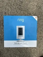 Ring Stick Up Cam Plug-In Wired Indoor Outdoor Security Camera New Sealed