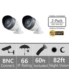 (Set of 2) SDC-9441BC Samsung 1080P Bullet Cameras with 60ft Cables...