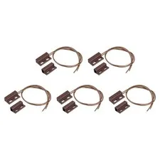 5Pack Wired Door Contact Sensor NC Surface Mount Magnetic Reed Switch Brown