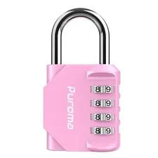 Puroma 4-Digit Combination Padlock, Waterproof Outdoor Lock for Locker, Gym