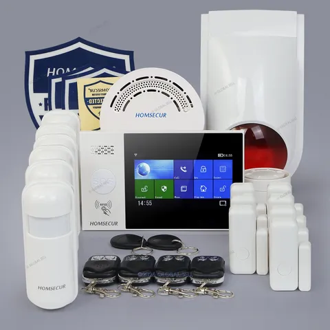HOMSECUR Wireless WIFI 4G LCD Home Security Alarm System+6*PIR+Door Sensor