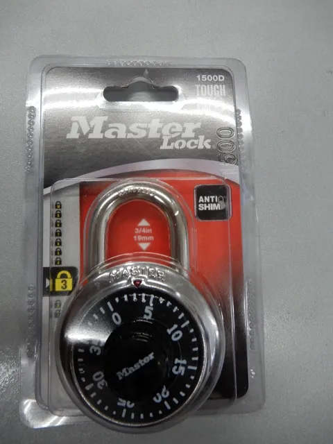 New Master Lock Anti-Shim Combination Lock #1500D, 3/4" shackle