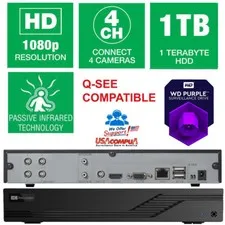 Q-See replacement 4 Channels 1080P HD ED-8004H5-D (1TB HDD) AHD-TVI-CVI-CVBS 