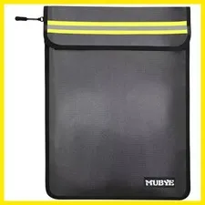 Fireproof Waterproof Money Document Bag, 1Pack 15"x 11" Pouch | Safe Zipper B...