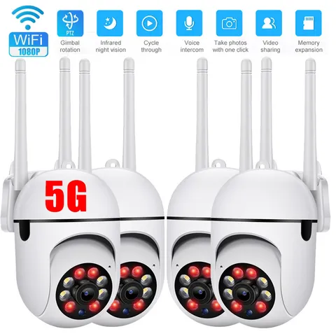 4-Pack Wireless 5G WiFi Security Camera System Smart Outdoor Night Vision 1080P