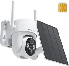 4G LTE 2K Solar Security Camera Outdoor Wireless SIM Card 360 View Motion Detect