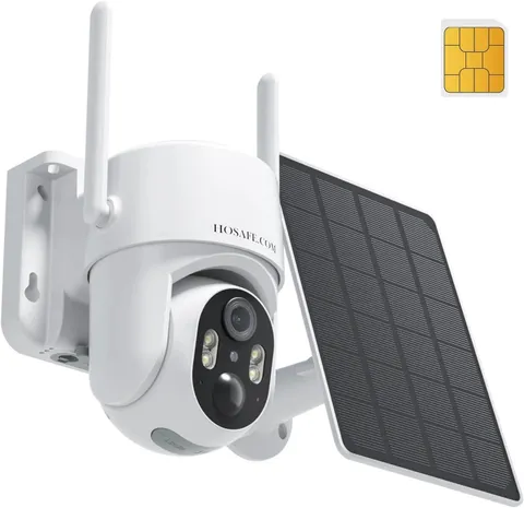 4G LTE 2K Solar Security Camera Outdoor Wireless SIM Card 360 View Motion Detect