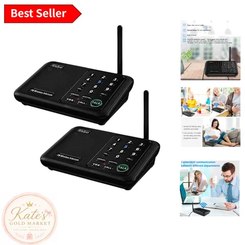 Long Range 1 Mile Wireless Intercom System - 10 Channels for Easy Communication