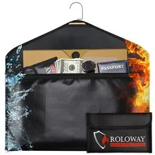 Fireproof Hanger Diversion Safe Hidden Closet Bag Storage Pouch w/ Small Wallet