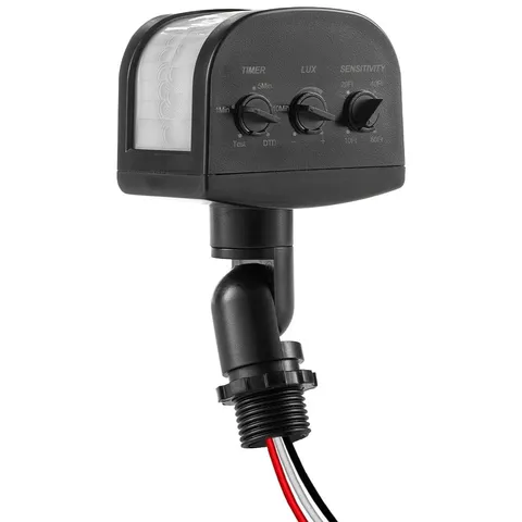 240-Degree Light Motion Sensor, 5-300LUX Adjustable Dusk to Dawn Replacement ...