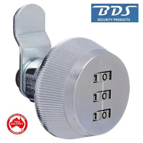 Resettable Combination Cam Lock -17.5mm- Suits Letterboxes,Cupboards- BDS7850S