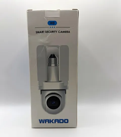 WAKADO HD WiFi Light Bulb Security Camera 355° Pan Tilt Motion Night Vision