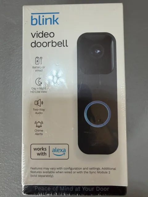 Blink Video Doorbell 1080p HD, Battery or Wired, Two way audio, works with Alexa