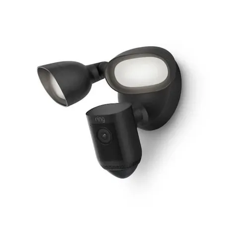 New Ring Floodlight Cam Pro Wired 2nd Gen (Newest Model) Retinal 4K - Black