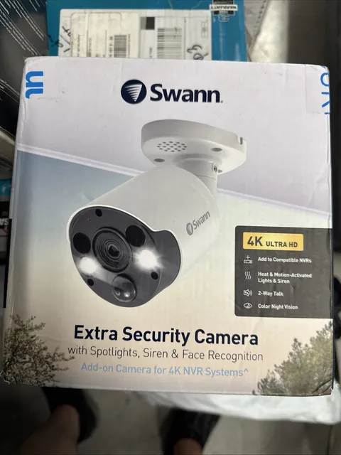 Swann NHD-887MSB Outdoor Wired  4K Ultra HD Bullet Camera  Spotlight White