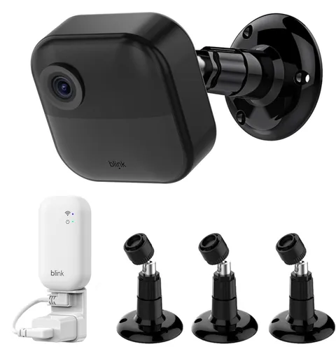 Blink Outdoor Camera Mount with Sync Module Outlet Mount (Black, 3 Pack)