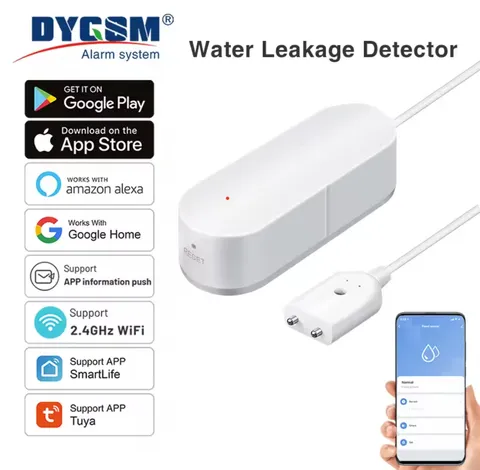 Tuya WiFi Water Leakage Sensor Smart Home Flood Detector APP Control Flood Alert