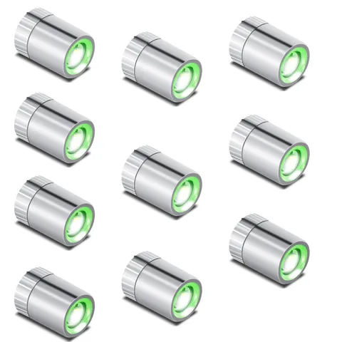 Mini LED Lights, 10 PCS Small Spotlight Battery Operated Tiny SMD Lamp Green