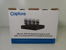 New Capture R2-HD8CHKIT 8x 4MP HD Eyeball Cameras & 1x 8 CH HDCVI Pentabrid DVR