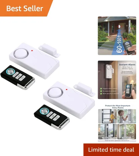 SecureSense 2-Pack Wireless Door & Pool Alarm with Remote Control