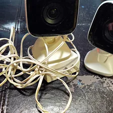 SmartCam 2-Pack Wired Indoor IP/Network Security Cameras Wi-Fi White/Black